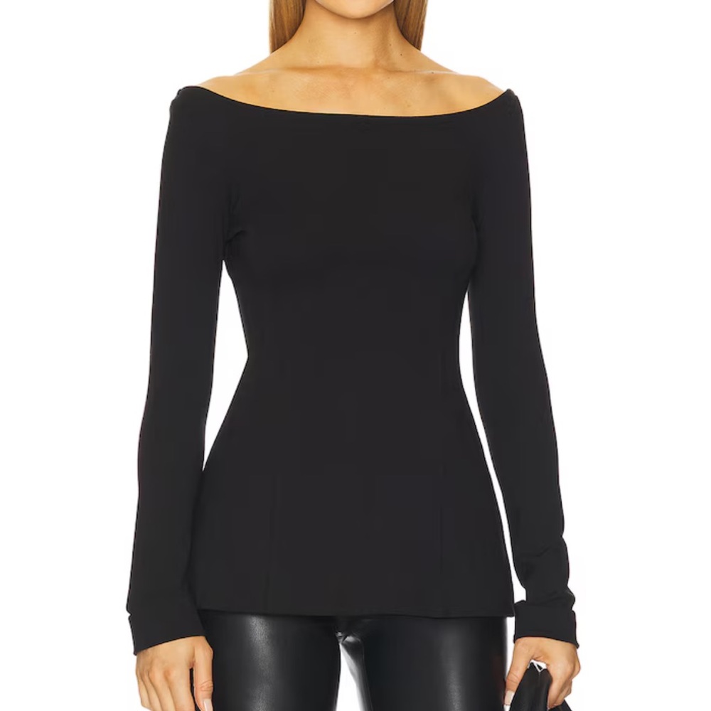Favorite Daughter Cold Shoulder Top in Black
